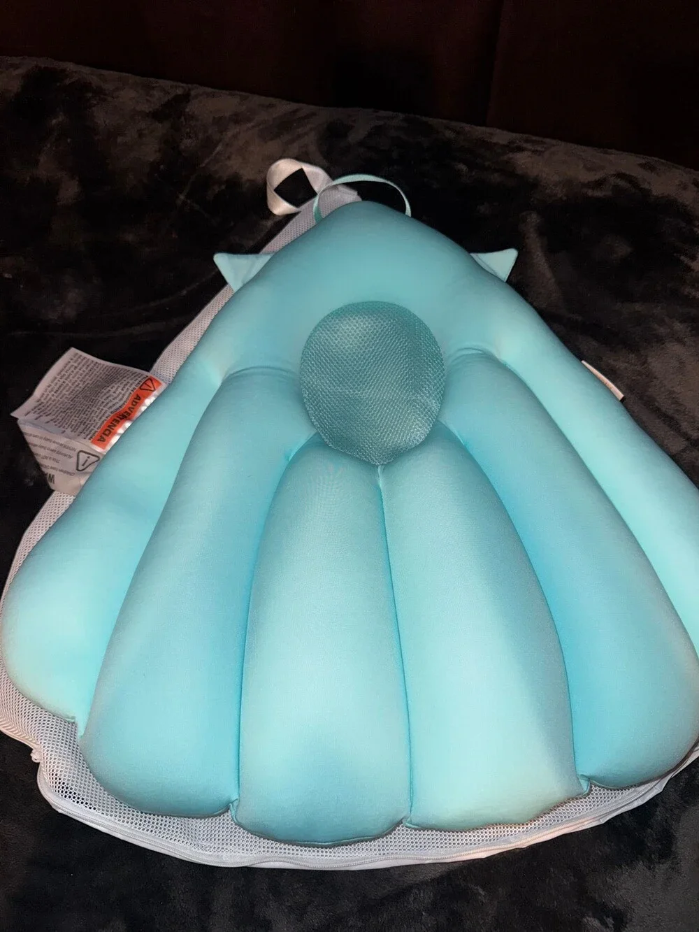 bébé Bleue NWT Soft Sink Baby Bath Light Blue Infant Bath Support